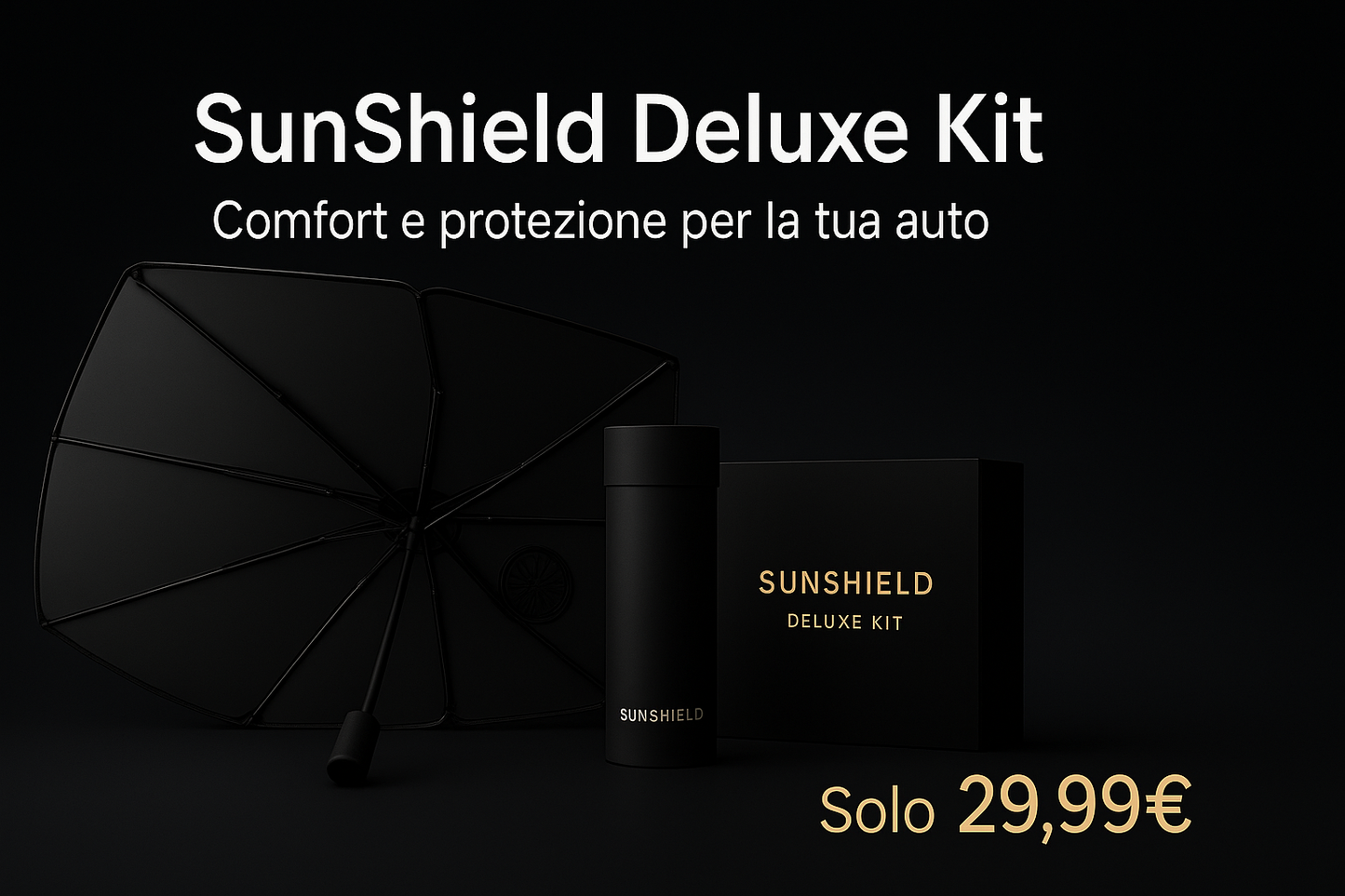 Ombrello parasole auto smart - ventilatore usb incluso