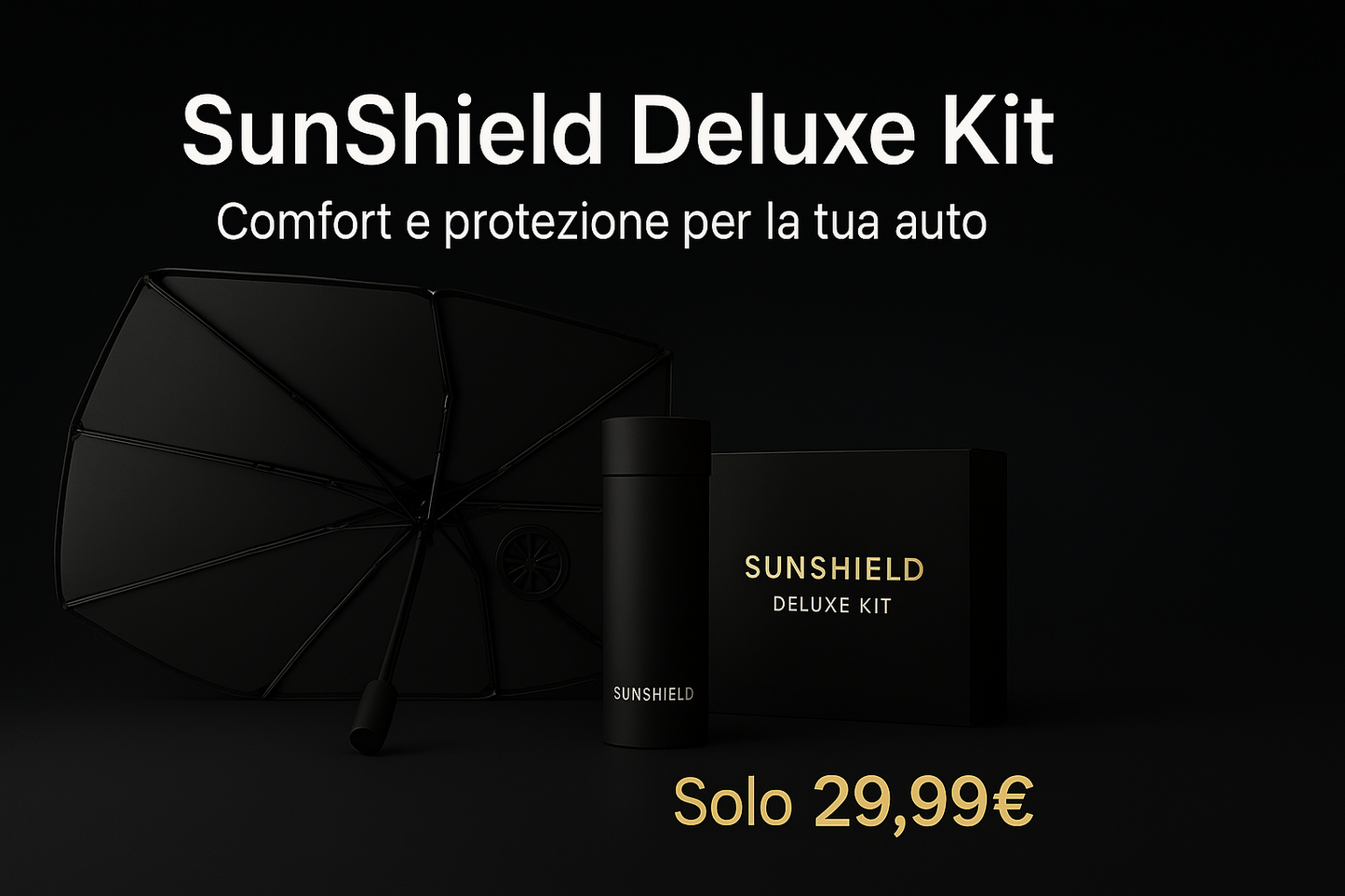 Ombrello parasole auto smart - ventilatore usb incluso