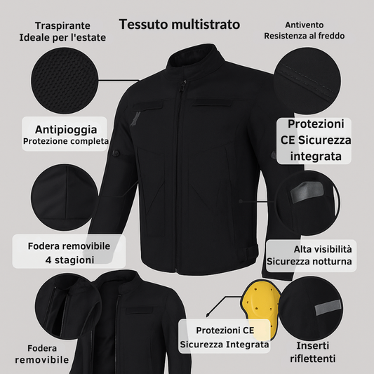 Giacca da moto 4 stagioni Storm Evo - protezioni incluse