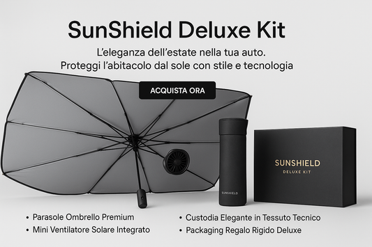 Ombrello parasole auto smart - ventilatore usb incluso