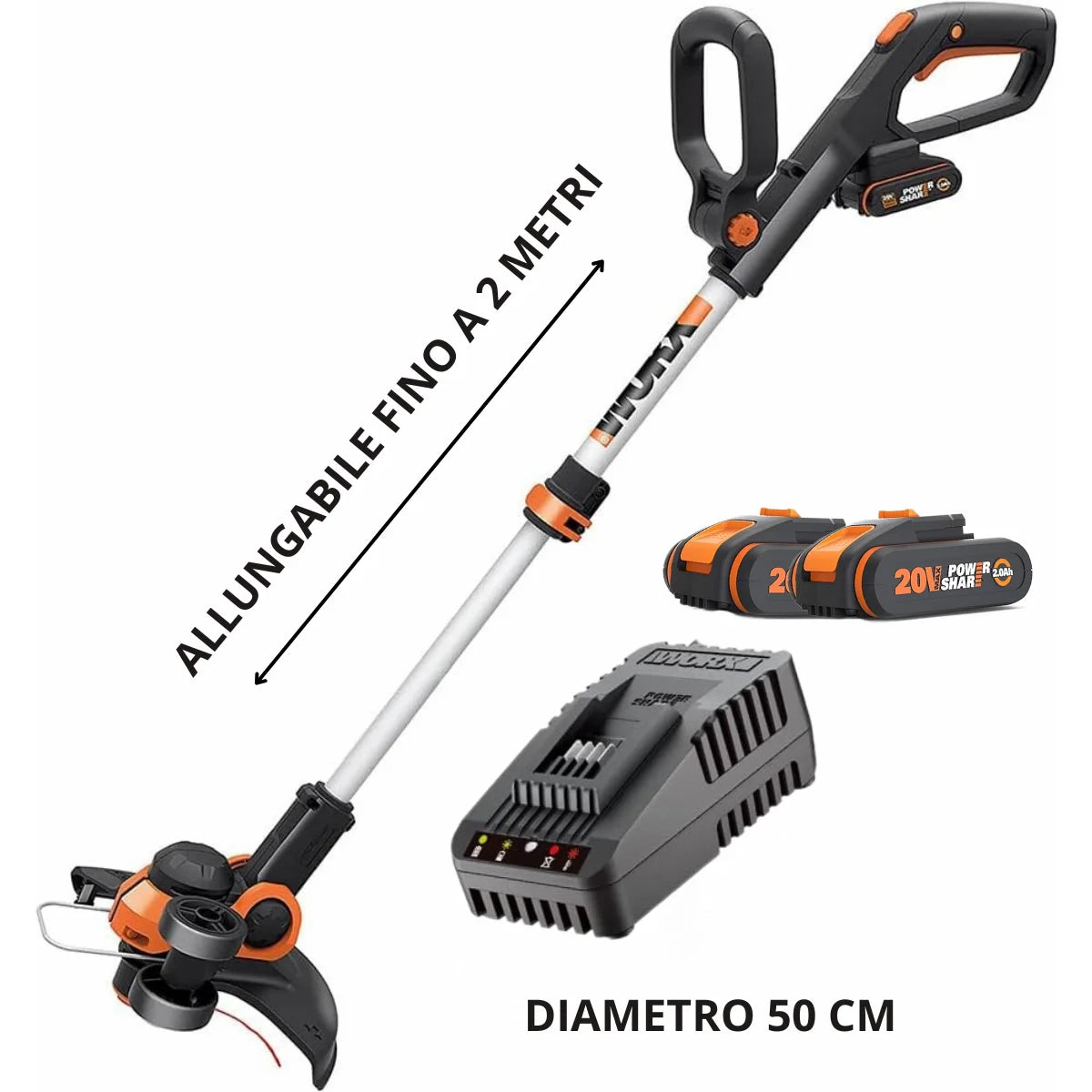 Decespugliatore a Batteria 40V - doppia batteria e kit incluso